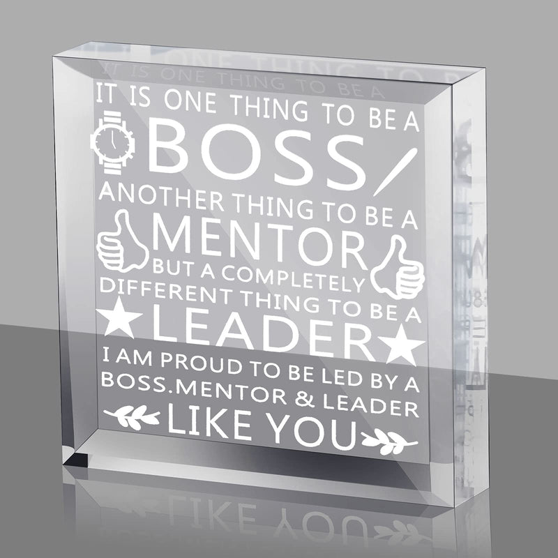 [Australia - AusPower] - Boss Gifts Work Acrylic Boss Day Gifts for Men Funny Gifts for Your Boss Male for Boss It is One Thing to Be a Boss Sign for Boss's Day Birthday Paperweight Keepsake 
