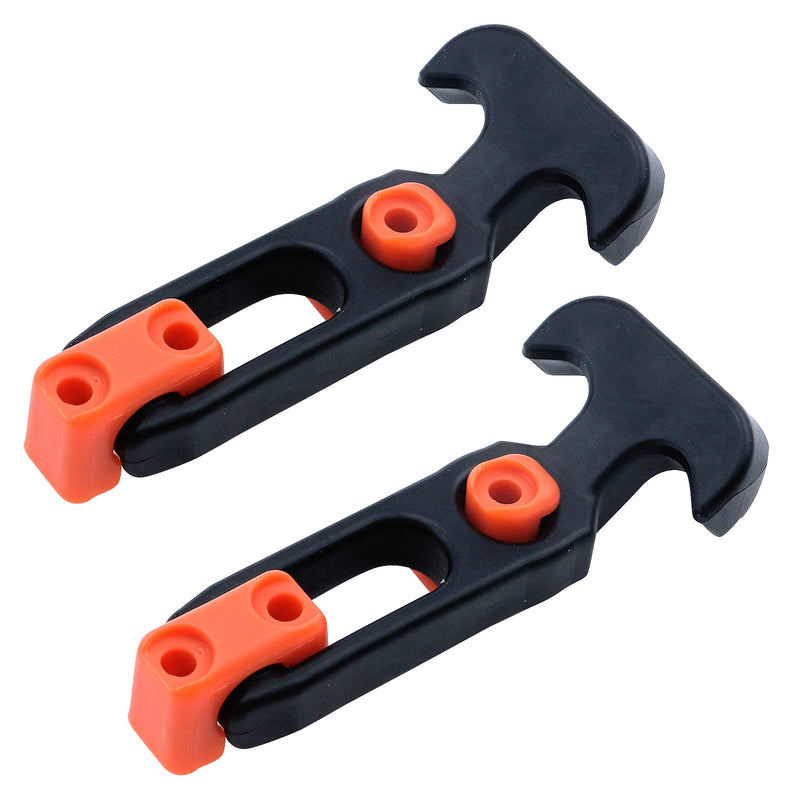 [Australia - AusPower] - T Tulead T-Handle Latches Rubber Draw Latches Toolbox Cooler Replacement 110x46mm Toolbox Lid Latches Boat Hatch Latches Pack of 2 with Screws Orange 