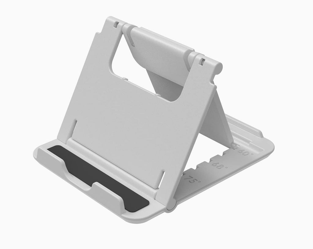 [Australia - AusPower] - Rudo Universal Foldable Cell Phone&Tablet Stand, Multi-Angle Pocket Cell Phone&Tablet Holder (White) Fit with iPhone 13 Pro Max/13 Pro/13, iPhone 12/12 pro Max/11/Xs Max, iPad Pro 11, iPad 9th 10.2" 