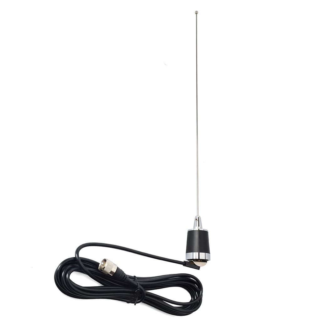 [Australia - AusPower] - HYSHIKRA Dual Band NMO Antenna, UHF VHF 21inches Whip Antenna with Mount Bracket 4meter(13.1ft) PL259(UHF Male) RG58 Coax Cable for Yaesu Kenwood Midland Trunk Car Mobile Radio Transceiver 