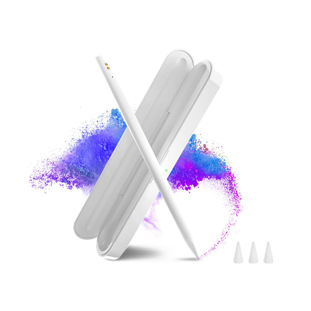 [Australia - AusPower] - Stylus Pen for iPad with Charging Case Palm Rejection Stylus Pen Compatible with Apple iPad Pro 11 & 12.9 inch, iPad 9th/8th/7th/6th Gen, iPad Air 4th/3rd Gen,iPad Mini 6th/5th Gen pen with case 