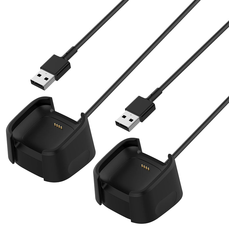 [Australia - AusPower] - 3.3Ft USB Charger Compatible with Fitbit Versa 2 Charger Dock Anti-Slip Replacement Smartwatch Charging Cable Stand(not for Versa/Versa Lite) 