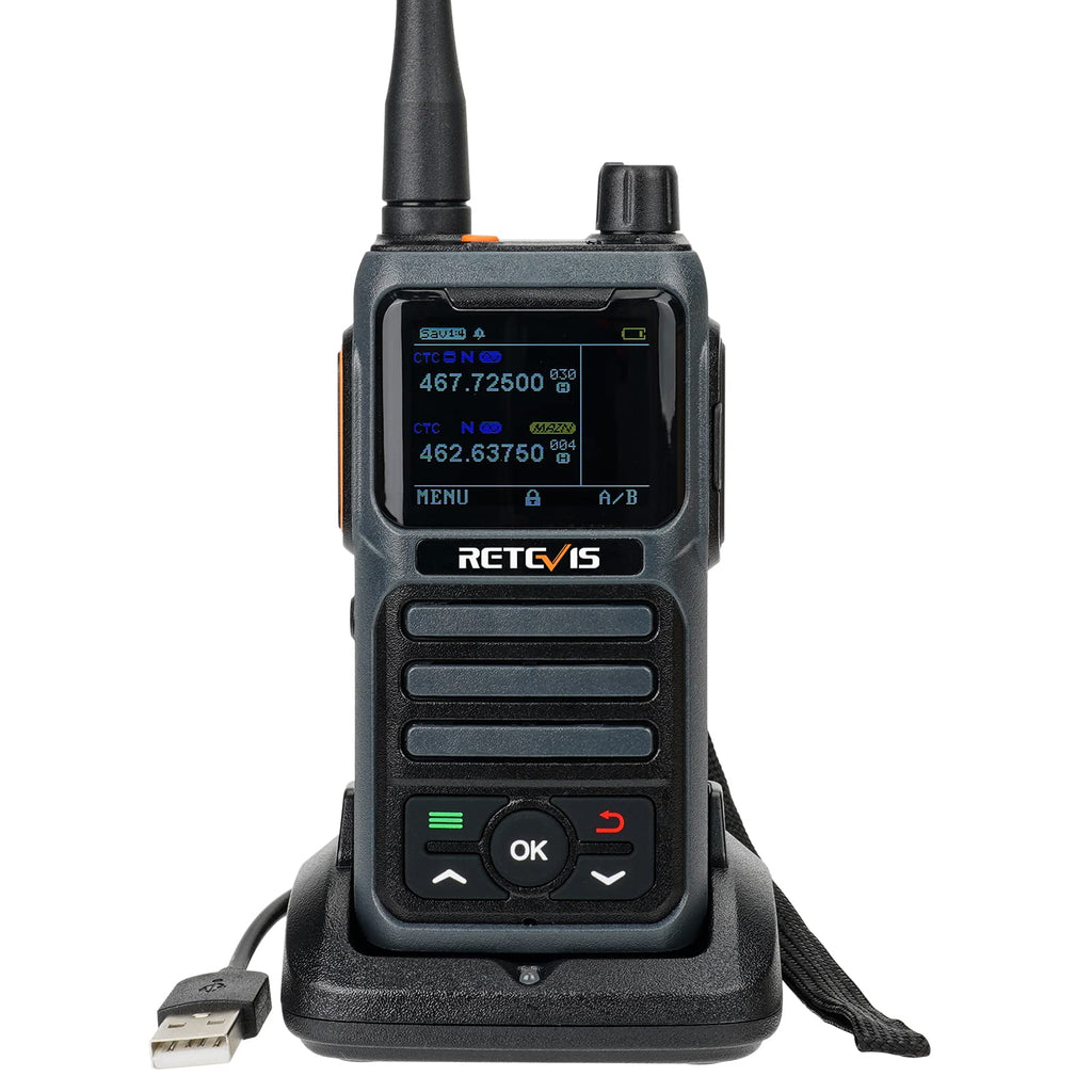[Australia - AusPower] - Retevis RB17P GMRS Radio,Long Range Two Way Radio Rechargeable,2200mAh SOS Siren NOAA Scanning & Receiving, Handheld Walkie Talkies for Adults(1 Pack) 