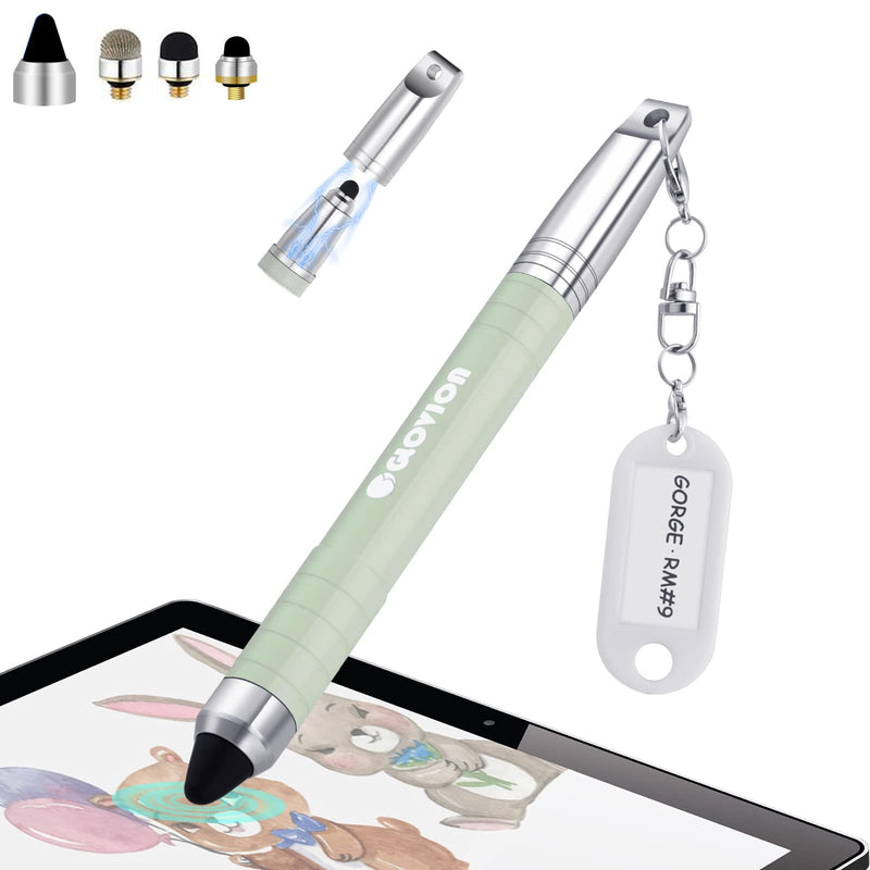[Australia - AusPower] - Stylus Pen for Kids Tablet, Easy Grip Stylus Pens Touch Screens Pencil for iPhone iPad Air Pro Capacitive Stylus Stylist Pen for Chromebook Android Fire Edition Tablet - Light Green 