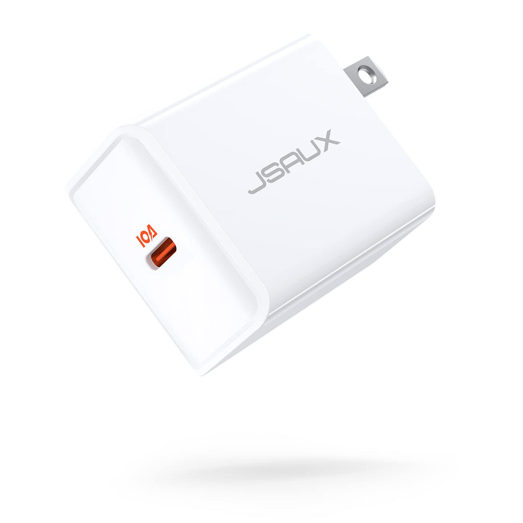 [Australia - AusPower] - JSAUX 25W USB-C Wall Charger, Samsung Super Fast Charger Block PD Type C Adapter Compatible with Samsung Galaxy S22/S21/S21+/S20/Note20/10, iPhone 13 Pro, Z Flip/S9/S8/S10e, Pixel, and More-White 