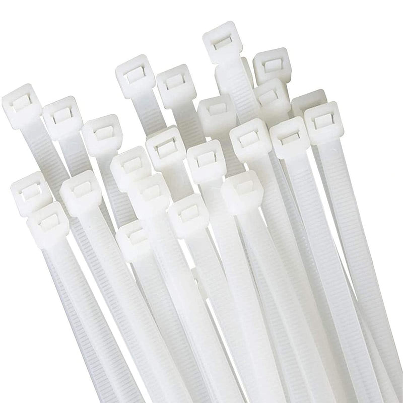 [Australia - AusPower] - White zip ties 18 inch Large Cable ties wraps100 pcs/Pack outdoor use Long plastic ties with 60 Pounds tensile White 