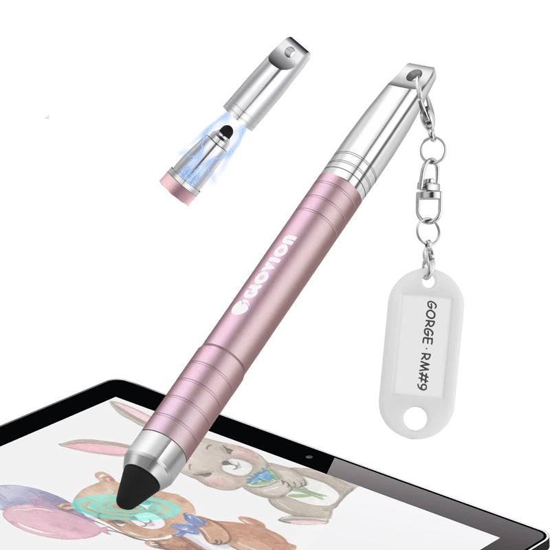 [Australia - AusPower] - Stylus Pen for ipad, Easy Grip Kids Stylus Pens for iPhone IPad Air Capacitive Touch Screen Stylus for Kid Student Drawing Writing, Stylist Pen for Chromebook Android Fire Edition Tablet - Rose Gold 