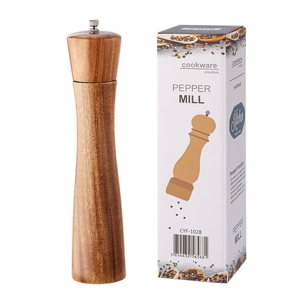 [Australia - AusPower] - GEZICHTA Wooden Pepper Mill or Salt Mill,10 inch Wood Pepper Grinder with Ceramic Rotor(1pc) free size 1pc 