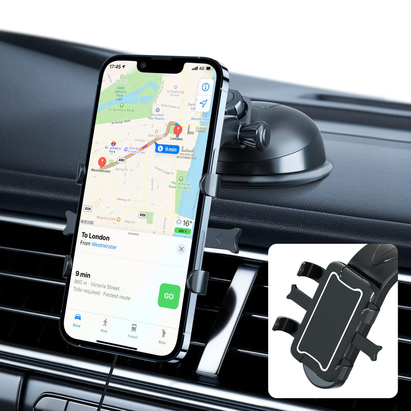 [Australia - AusPower] - Phone Holder for Car, Dashboard Windshield Car Phone Holder Mount, 360° Freely Rotating Ultra-Stable& Strong Suction Cell Phone Holder for Car Compatible with for All Mobile Phones 