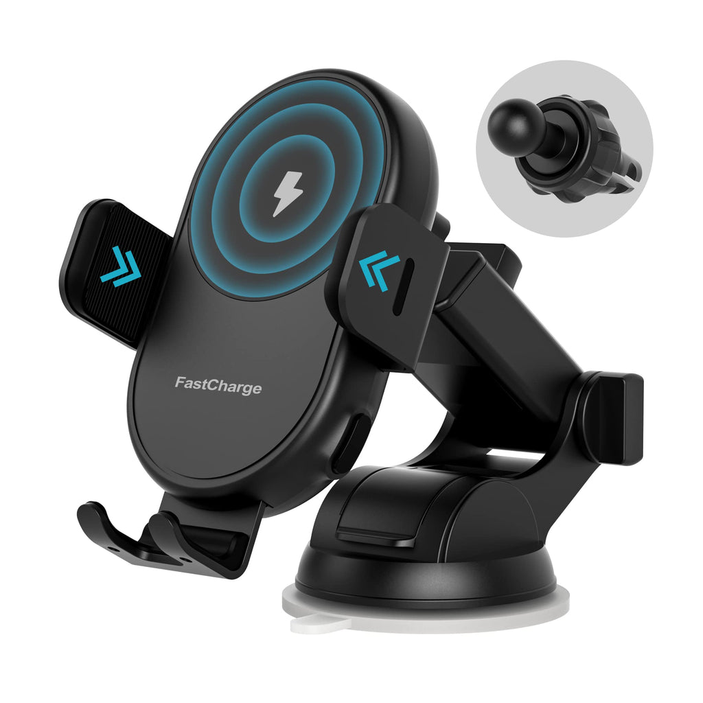 [Australia - AusPower] - Wireless Car Charger, UPSEN 15W Qi Fast Charging Auto Clamping Car Phone Holder Charger Mount Windshield Dashboard Air Vent for iPhone 13 12 11 Pro Max Xs, Samsung Galaxy S21, S20, S10+ S9+ Note 9 