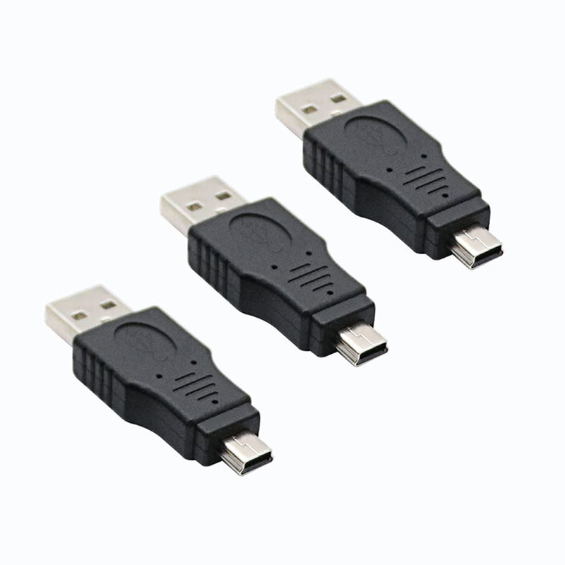 [Australia - AusPower] - USB 2.0 Type a Plug to Mini USB Male Adapter 3-Pack 