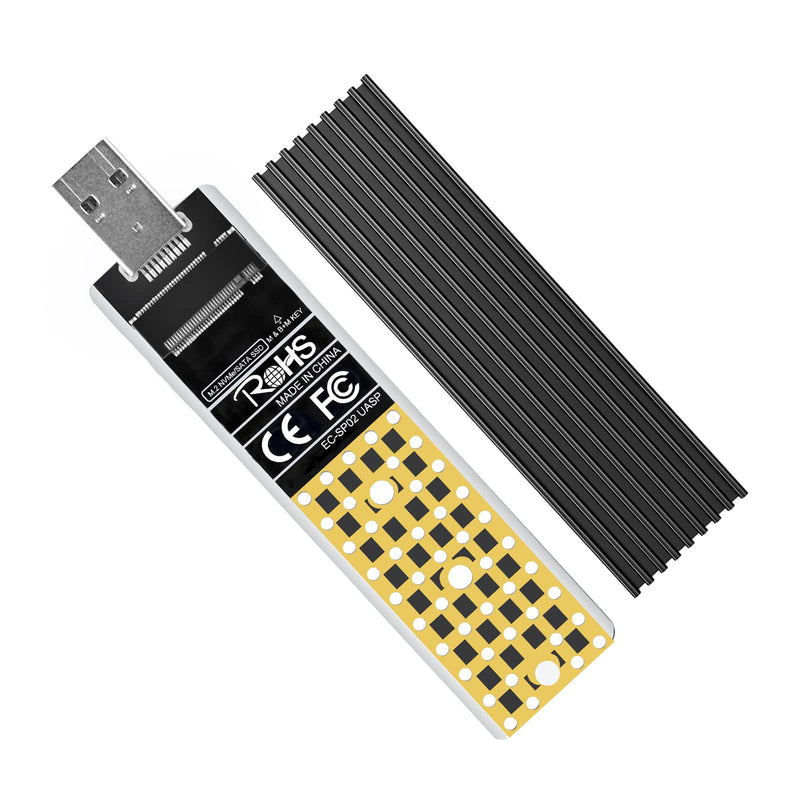[Australia - AusPower] - ANYOYO NVME to USB 3.1/3.2 Gen 2 Adapter 10 Gbps Converter Reader Compatible with M.2 NVMe/SATA(NGFF) SSD Based M Key and B+M Key Support 2242 2260 2280 Size SSD 