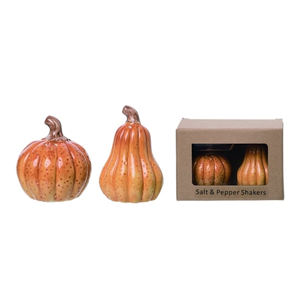 [Australia - AusPower] - Ceramic Harvest Pumpkins Salt & Pepper Shaker Set in Gift Box 
