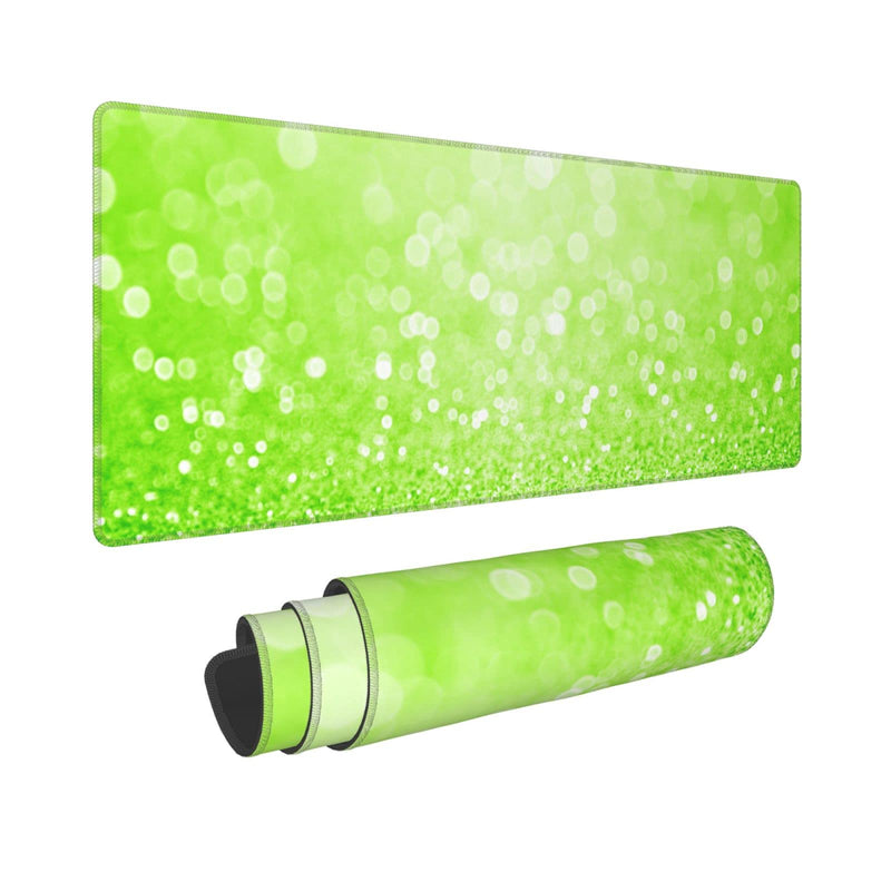 [Australia - AusPower] - Lime Green Glitter Gaming Mouse Pad Large XL Long Extended Pads Desk Mat Big Mousepad for Home Office Decor Accessories Lime Green Glitter 
