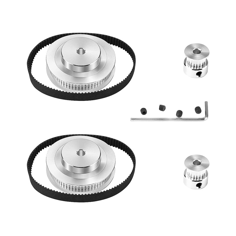 [Australia - AusPower] - Imdinnogo GT2 Closed Timing Belt with Synchronous Pulley Wheel 20&60 Teeth 5mm Bore Aluminum Timing Pulley Belt Length 7.87inch Width 6mm for 3D Printer CNC Mechanical Drive-(60T-5mm-6) 60T-5mm-6 