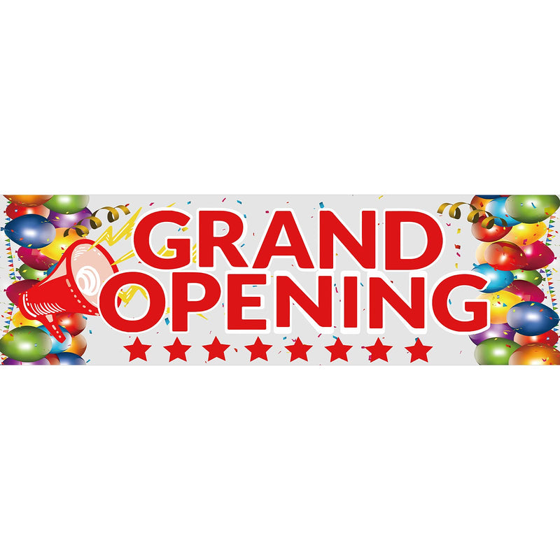 [Australia - AusPower] - Grand Opening Banner, New Store Grand Opening Sign and Rope, Red Oxford Cloth Grand Opening Party Supplies, Large Advertising Opening Backdrop Decoration for Shop Garden Yard Business Outdoor Ceremony Cute Style 