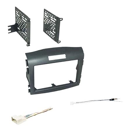 [Australia - AusPower] - Double Din Car Radio Dash Install Kit Wire Harness and Antenna Adapter Combo Made for 2012 2013 2014 2015 2016 Honda CRV CR-V -No Factory Premium System 