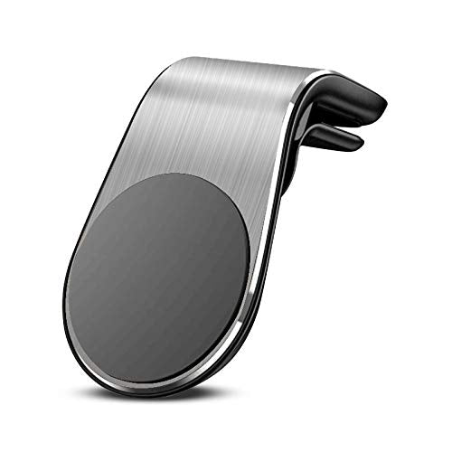 [Australia - AusPower] - YCMY QL 2Pcs Silver Universal Car Phone Holder GPS Air Vent Mount Magnet Cell Phone Stand Holder for Mobile Phone SILVER+SILVER 