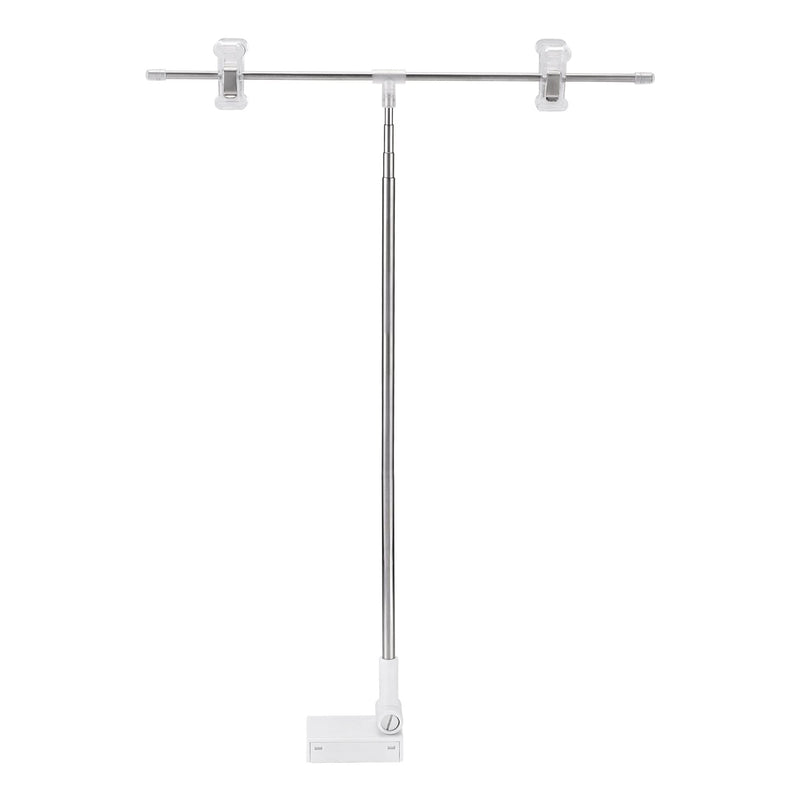[Australia - AusPower] - MECCANIXITY T Shape Sign 4 Section Adjustable Advertising Stand, Desktop Stainless Steel Advertising Display Holder with Clip 