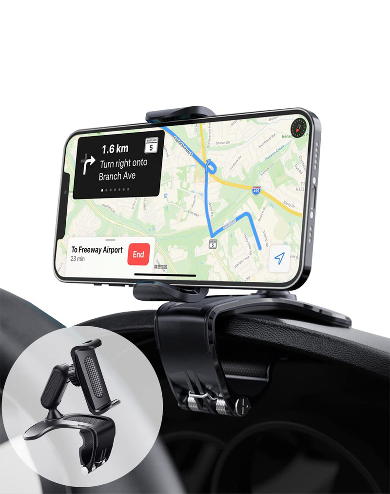 [Australia - AusPower] - Car Phone Holder Mount for Dashboard Clip Mount 360 Degree Rotation Cell Phone Car Mount Stand for All 4 to 7 inch Smartphone 