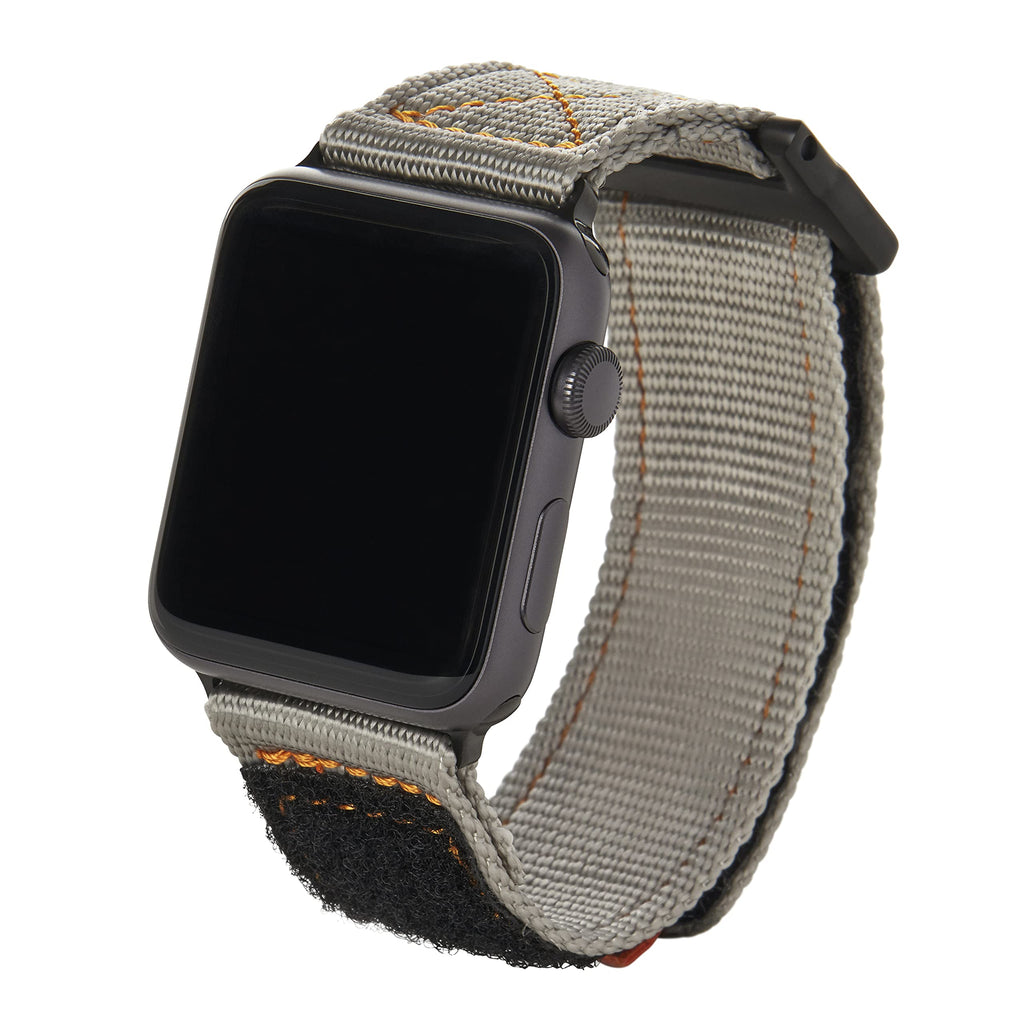 [Australia - AusPower] - SAVIOR SURVIVAL GEAR Band Compatible with Apple Watch 42mm/44mm/45mm (iWatch Series 7/6/5/4/3/2/1/SE) Durable Nylon Replacement Strap Gray 42mm/44mm/45mm - L 