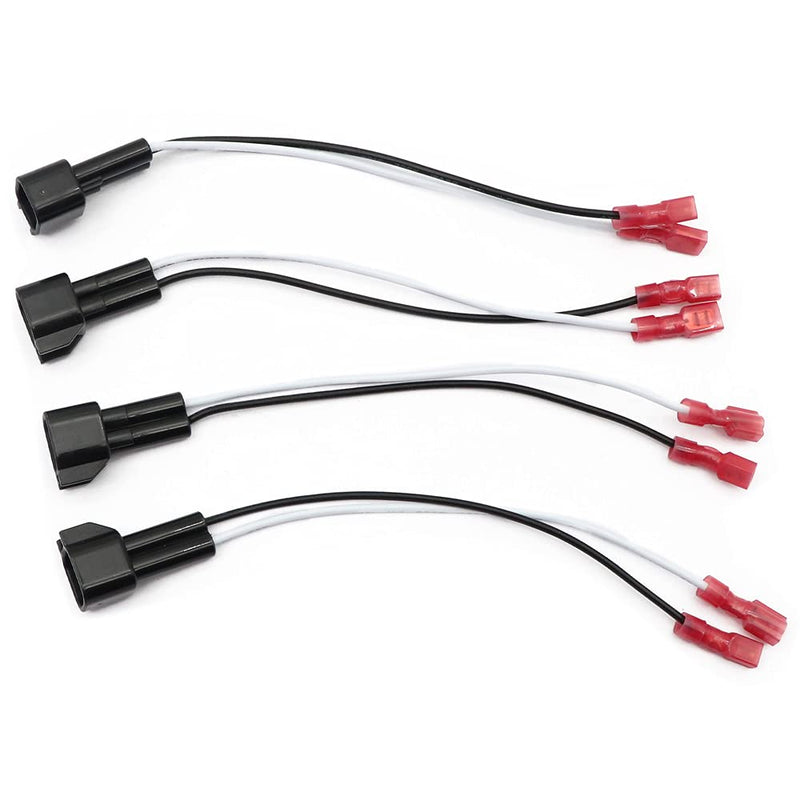 [Australia - AusPower] - SecosAutoparts 4x Front-Rear Door Speaker Harness Adapters Compatible with Ford F-150 1999-2014 
