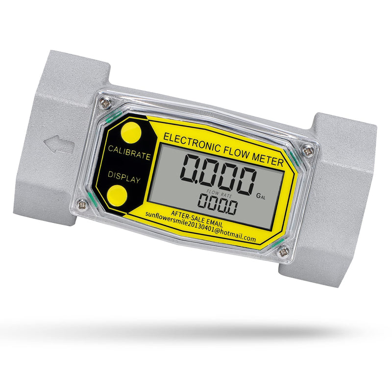 [Australia - AusPower] - CGOLDENWALL Turbine Flow Meter Digital Fuel flowmeter for Water Diesel Kerosene, Flow Rate Range 10-73.5 GPM (1.5" Flow Meter) 1.5 inch 