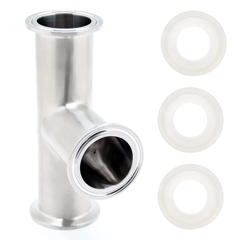[Australia - AusPower] - Metaland 1.5" Tri Clamp Tee 38mm Pipe OD 3-Way Stainless Steel 304 Sanitary Fitting Fit 50.5mm Ferrule Tube OD 38mm(Ferrule OD 50.5mm) 