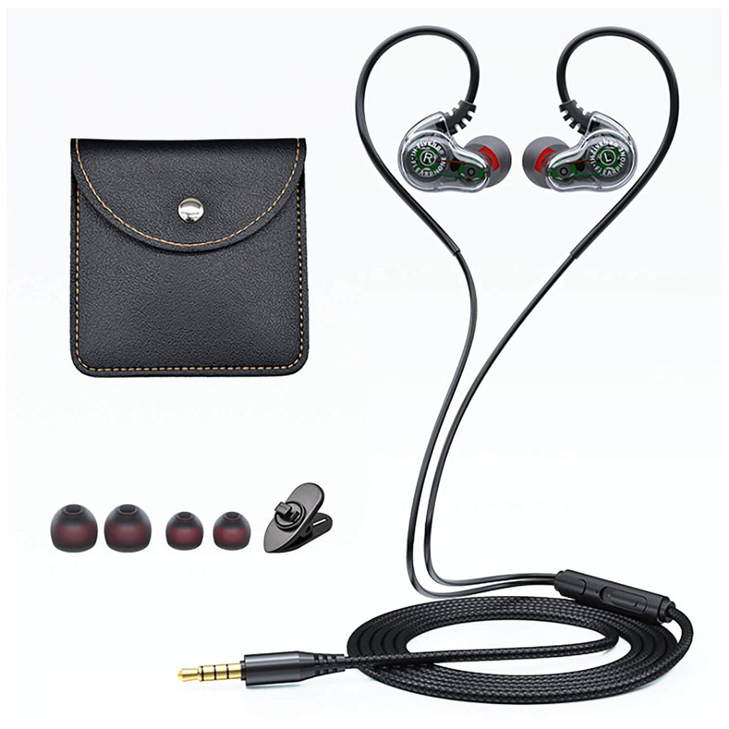 [Australia - AusPower] - Holiper Wired Headphones Dual Drivers with Mic 3.5mm Jack 1.2m Cord in Ear Buds, Wired Earphones Rich Bass Noise Isolation Volume Control 3D Stereo Earbuds for Phones Laptop PC Tablet MP3 Player 