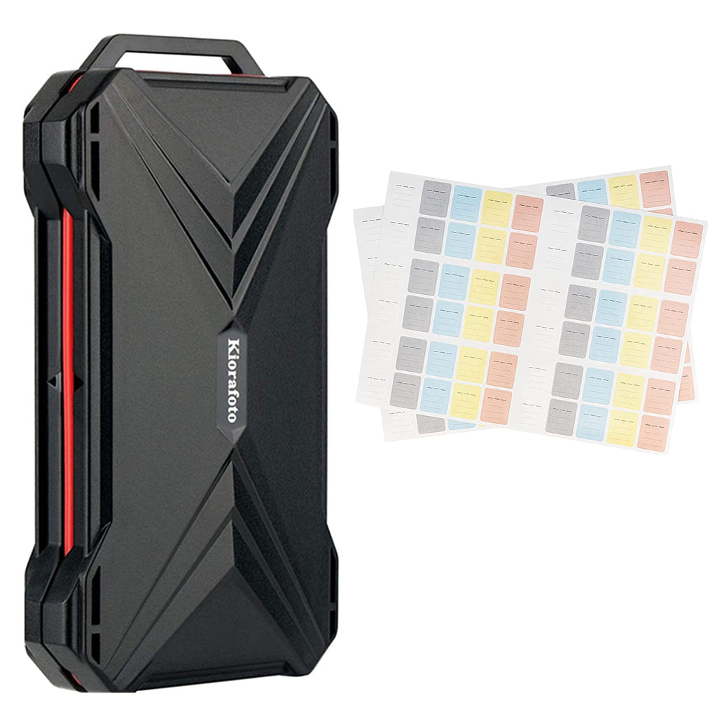 [Australia - AusPower] - [12 SD + 24 TF] 36 Slots Memory Card Case + 120 Count Card Labels: Magnetic Memory Card Holder with Memory Card Labels for SD SDHC SDXC 