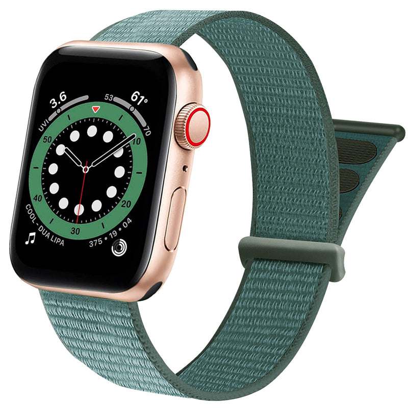 [Australia - AusPower] - WETAL Nylon Sport Loop Strap Compatible with Apple Watch Band 45mm 41mm 44mm 40mm 42mm 38mm, Stretchy Elastic Braided Lightweight Replacement Wristbands for iWatch Series 7 6 5 4 3 2 1 SE 42mm/44mm/45mm Storm Gray 