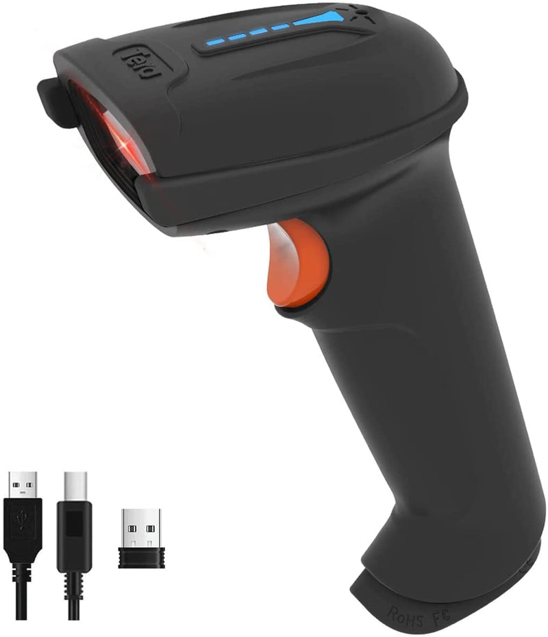 [Australia - AusPower] - Tera Pro 1D Wireless Barcode Scanner 3 in 1 Bluetooth & 2.4G Wireless & USB Wired CCD Cordless 2500 Pixel Bar Code Reader with Battery Level Indicator for Windows Mac Android iOS Model T5100C Black 