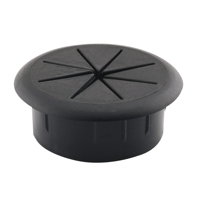 [Australia - AusPower] - HJGarden 2-inch Desk Cord Grommets Wire Desk Wire Cord Cable Grommets Hole Cover for Office PC Desk Cable Cord Organizer Plastic Cover 50MM , Black 
