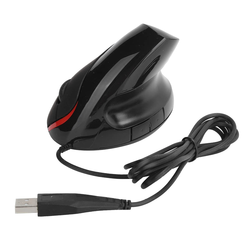 [Australia - AusPower] - Optical Vertical Mouse, 1600DPI 5D Wired Optical Mouse Gaming Mice Computer Mice Right Hand Mouse, 800/1200/1600 DPI 3 level Adjustable(black) 