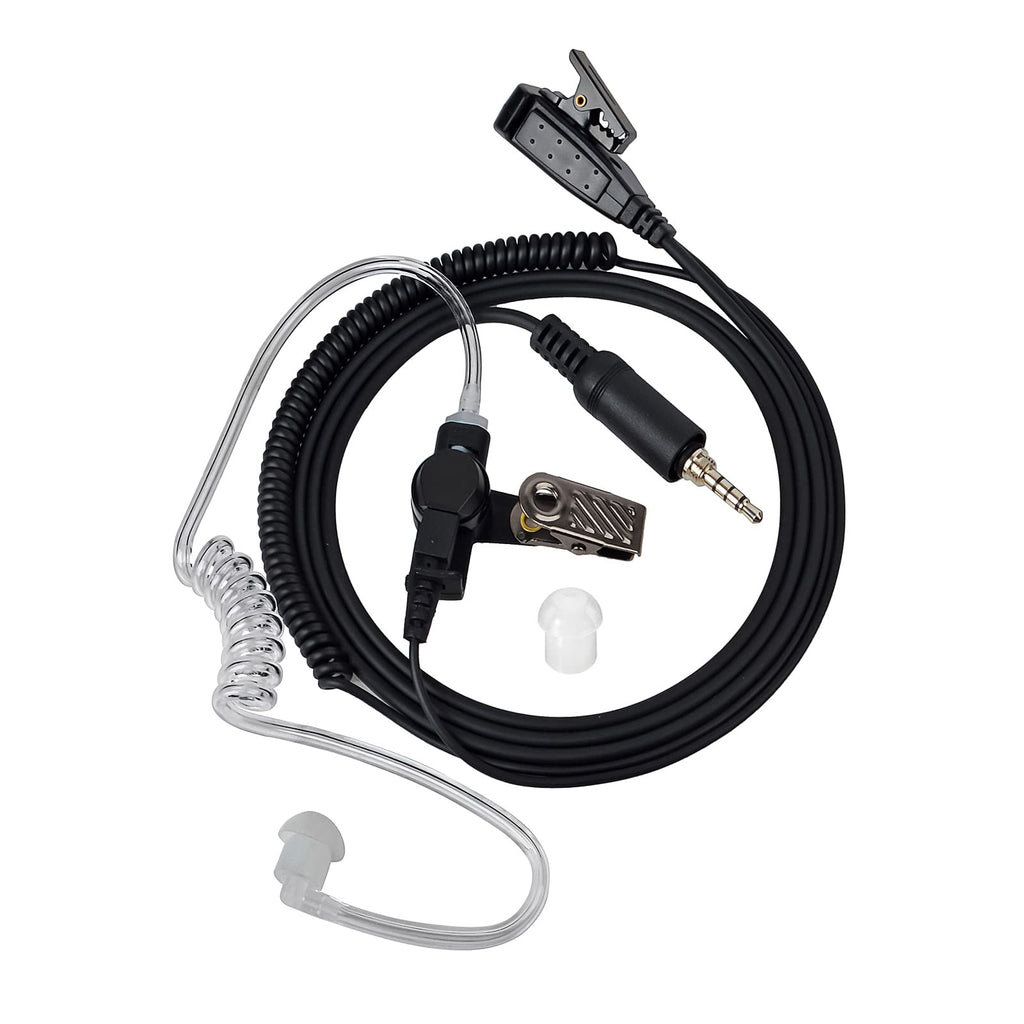 [Australia - AusPower] - HYS Security Radio Surveillance Headset Earpiece with Clear Acoustic Coil Tube Earbud Audio Kit for YAESU/Vertex Radio VX-6 VX-7E VX-120 VX-127 Alinco Icom (3.5mm S/P 4C Thread) 