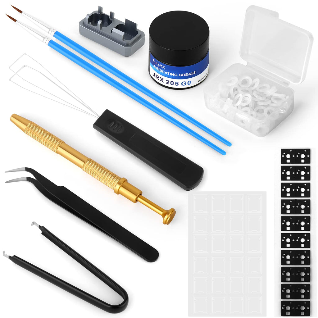 [Australia - AusPower] - RUNJRX Keyboard Lube Kit JRX 205G0 0.53oz/15g,Keyboard Switch Pad for PCB,Switch Film for MX Kailh Gateron Switch,Keyboard Tools with Keycap Puller Tools kit-4 