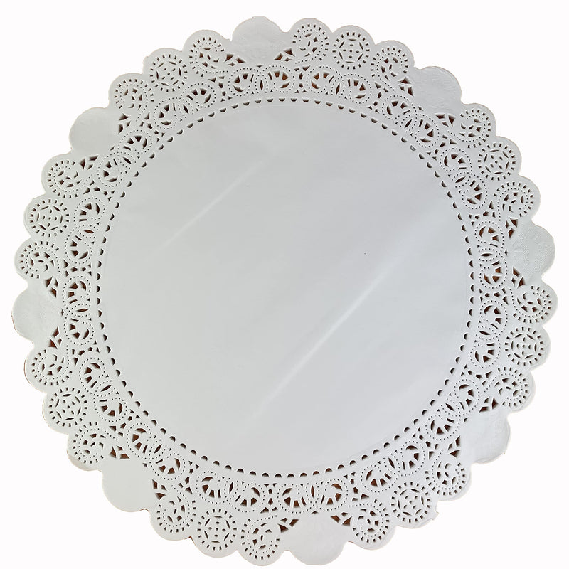 [Australia - AusPower] - Worlds 50pc White Round Paper Doilies White Greaseproof Lace Paper Doilies 12" Inch 12" White Doilies 