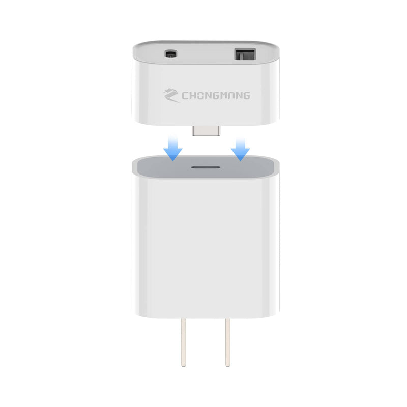 [Australia - AusPower] - USB C to USB Female Adapter, CHONGMANG Type C Splitter with USB C Female and USB A Female, USB C Fast Charger Converter for iPhone 13/12/11/Mini/Pro/Pro Max, iPad Air/Pro,Samsung Galaxy/Google Pixel 