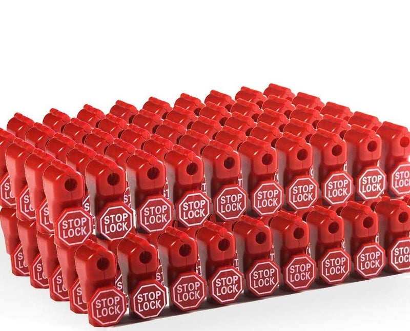 [Australia - AusPower] - Mateda Anti Sweep Theft Stop Lock 6mm Red Retail Shop Security Display Hook Lock (50) 50 