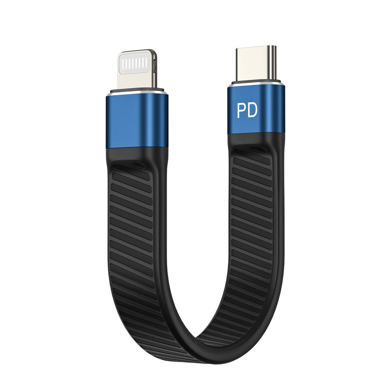 [Australia - AusPower] - Aprilery Short USB C to Lightning Cable (0.46ft, MFi Certified), Fast Charging and Data Sync Type C to Lightning Cable for iPhone 13/13 pro/13 pro Max/12/12 mini/11/XS/XR/X/8/SE/AirPods/iPad 