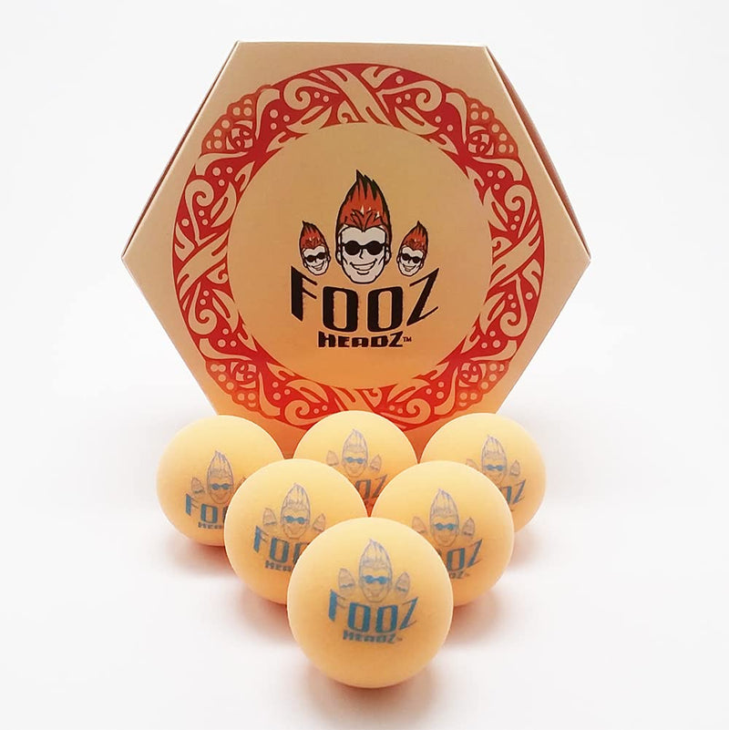 [Australia - AusPower] - Fooz Headz Foosballs Professional Tournament Quality - Just Like The Pros Use, Official Regulation Size - Set of 6 Foosball Balls 