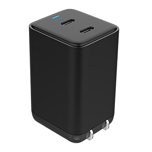 [Australia - AusPower] - USB C PD Charger Block 45W GaN Tech Fast Charging with Dual Ports, USB C Power Adapter Travel Plug Charger Compatible for USB-C Laptops, MacBook, iPhone 12/13 Series,Galaxy,Pixel, iPad and More 