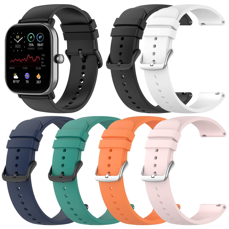 [Australia - AusPower] - ECSEM Replacement Band Compatible with Ordtop Watch Bands,Watch Strap Soft Silicone Wristbands Adjustable Quick Release Replacement Bands for Ordtop Smartwatch Accessories for Women Men 6PACKS 