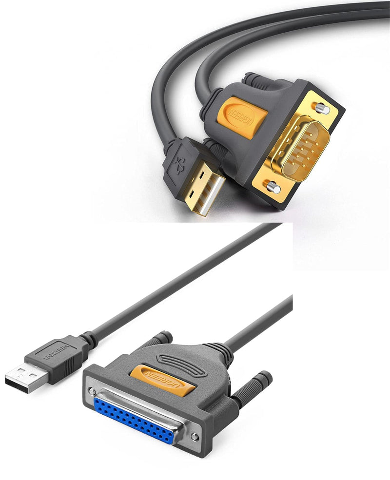 [Australia - AusPower] - UGREEN USB to RS232 Adapter Serial Cable Bundle DB9 Male 9 Pin with PL2303 Chipset for Windows 10 8.1 8 7 XP Vista, Mac OS, Linux 