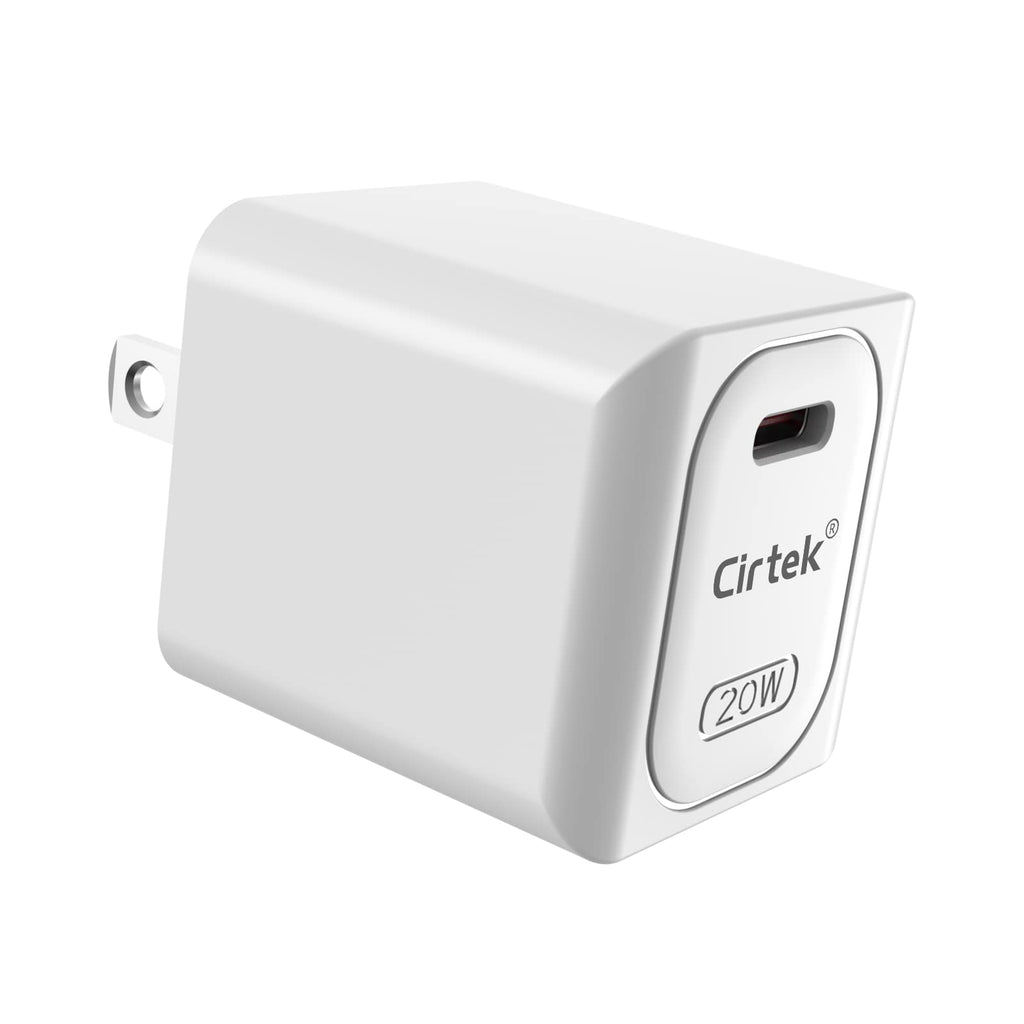 [Australia - AusPower] - Cirtek 20W USB C Wall Charger Power Adapter Cell Phone Wall Chargers iPhone 12 Fast Charger Block for iPhone 12/13 Pro Max/12/13Min/11, Galaxy, Pixel 4/3, iPad Pro (Cable not Included) White 