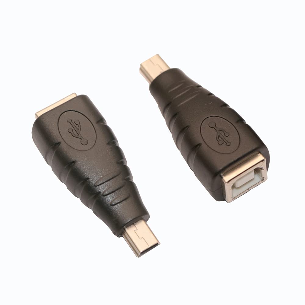 [Australia - AusPower] - USB 2.0 Type B to Mini USB 5-Pin Type B Female/Male Adapter - 2 Pack 