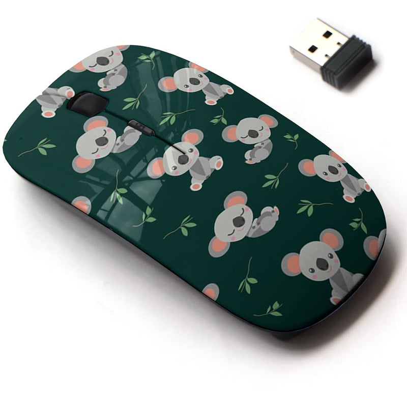 [Australia - AusPower] - 2.4G Wireless Mouse with Cute Pattern Design for All Laptops and Desktops with Nano Receiver - Sleeping Koala Bear 