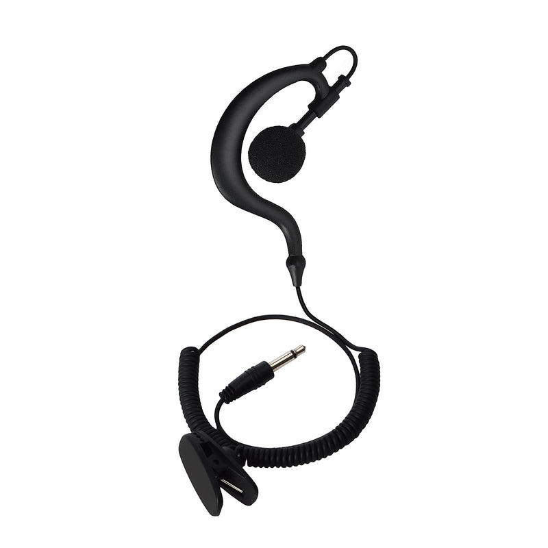 [Australia - AusPower] - TWAYRDIO Soft Ear Hook G Shape Earpiece Headset 3.5mm Plug Audio Listen Only Earpiece for Motorola Icom Radios Walkie Talkies Shoulder Mic Microphone 