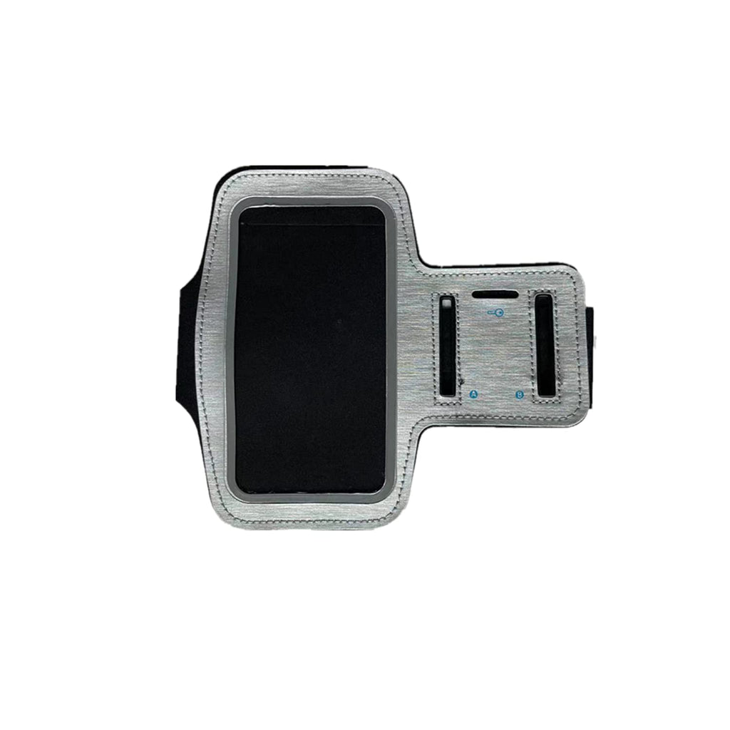 [Australia - AusPower] - HAPPYSPORT Water Resistant Cell Phone Armband Case Running Holder Adjustable Strap Pocket Key (Gray) Gray 