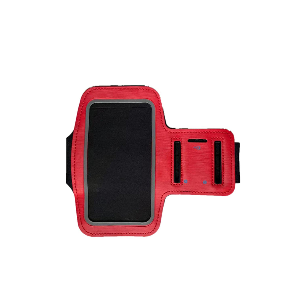 [Australia - AusPower] - HAPPYSPORT Water Resistant Cell Phone Armband Case Running Holder Adjustable Strap Pocket Key (Red) Red 